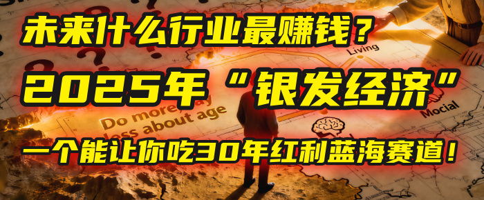 未来什么行业最赚钱？马哥揭秘2025年“银发经济”：一个能让你吃30年红利的蓝海赛道！-91搞钱