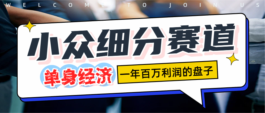 单身经济赛道,一天1000+-91搞钱